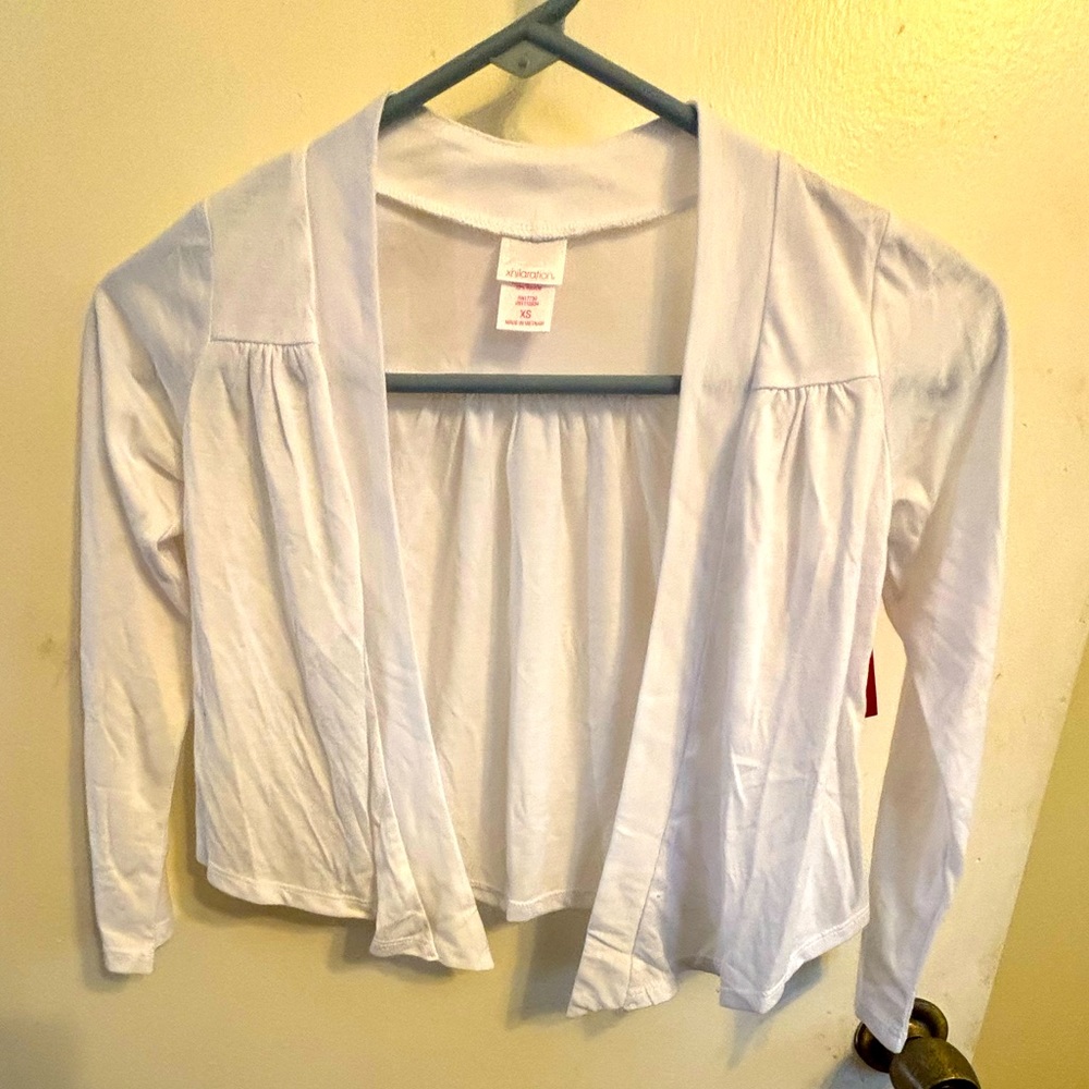 New Xhilaration knit wrap waterfall open crop cardigan size  junior XS